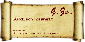 Gündisch Zsanett névjegykártya